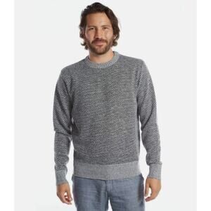 PX Men's Crew Neck Pullover Sweater Lt Grey/Black Size Large EUC